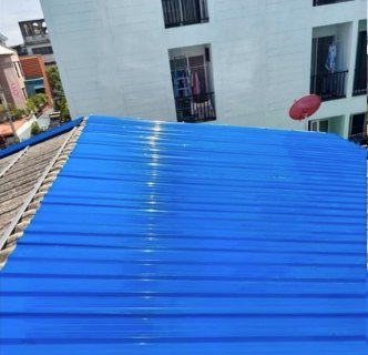 หลังคาเมทัลชีทหลังซ่อมจากโปรเจกต์จริงของ KU Solutions
